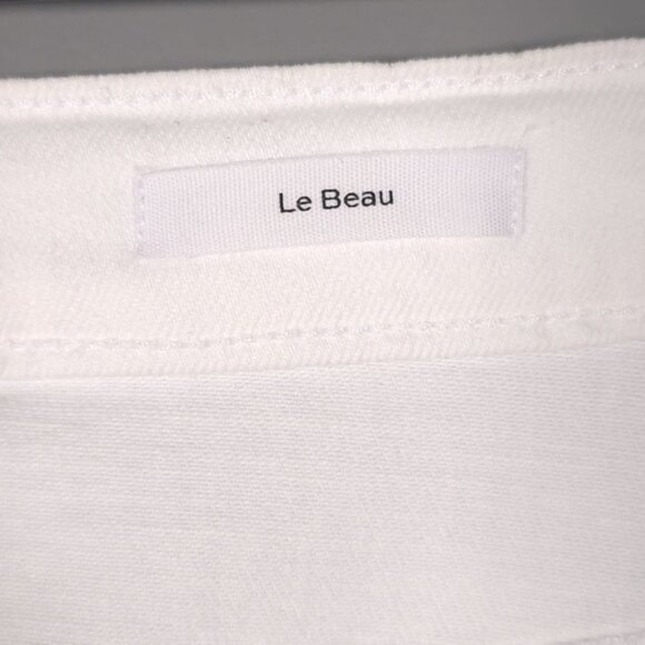 NWT Frame Women’s Le Beau High Rise Boyfriend Distressed Jeans White Size‎ 28 - Picture 13 of 16